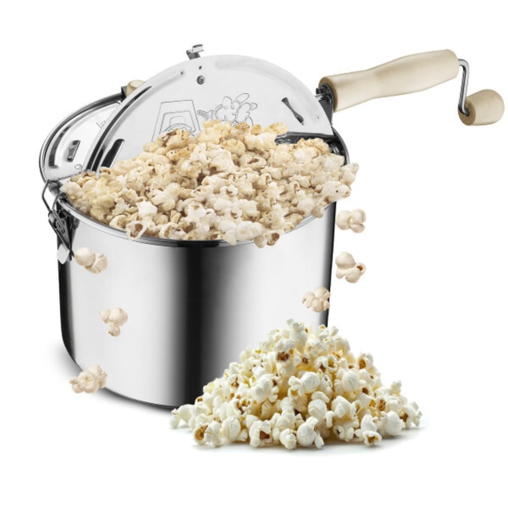 Great Northern Popcorn Original Edelstahl Herdplatte 6–1/2-quart Popcorn Popper
