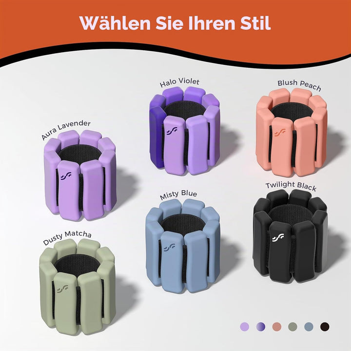 Sportneer tragbare Gewichtsmanschetten – 2er-Set (Jeweils 1 kg) für Damen und Herren, modisches knöc