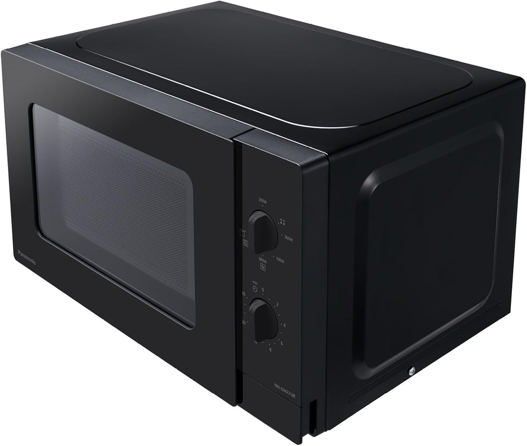 Panasonic NN-GM22QBEPG 20L Grill-Mikrowelle mit Glasplatte und Gitterrost, 800 W, 1000 W Grill, Auft