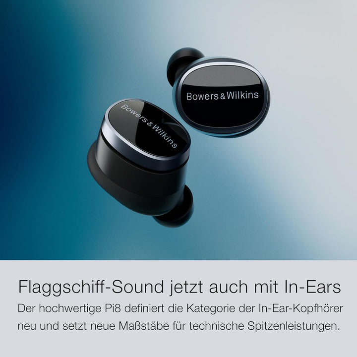 Bowers & Wilkins Pi8 kabellose True Wireless Kopfhörer mit Aktiver Geräuschunterdrückung, Bluetooth,