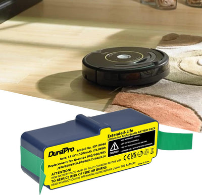DuraPro 14.4V 5200mAh Li-ion Battery Akku for iRobot Roomba 900 960 965 966 980 865 866 870 871 760
