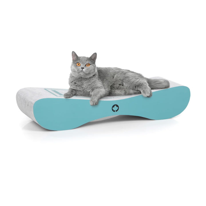 CanadianCat Company | Kratzbrett/Kratzpappe für Katzen - Satellite 2.0 Kratzbrett - Love - Türkis