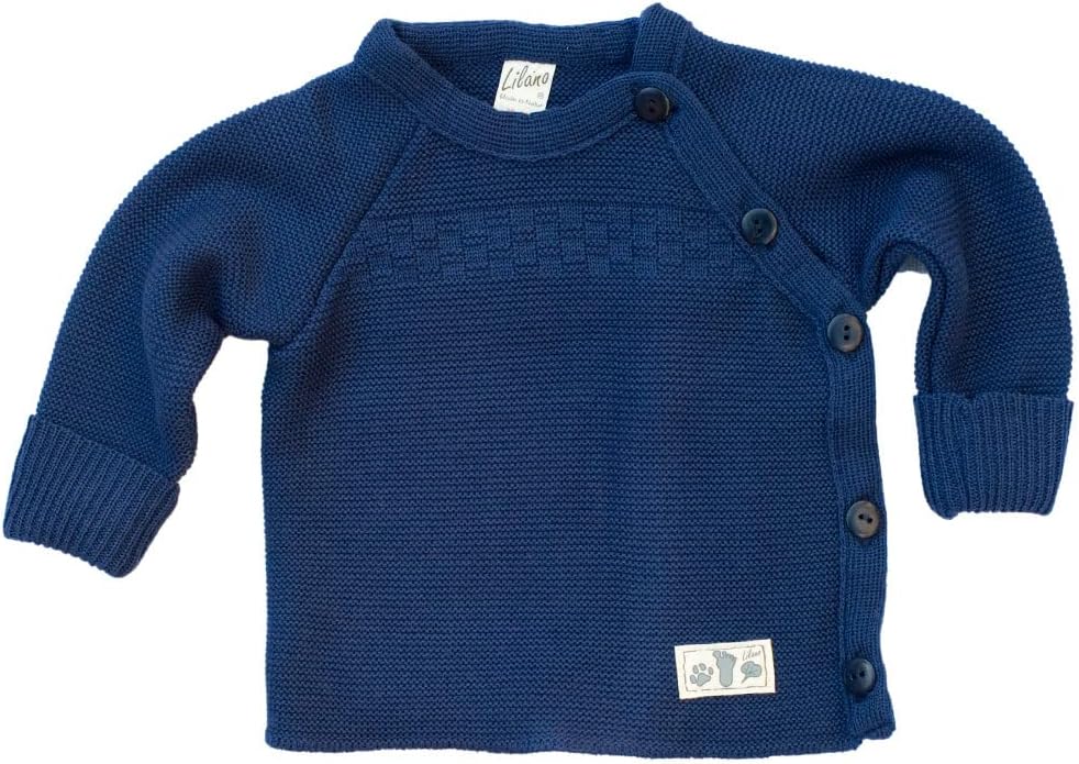 Lilano, Merino Wickel-Pullover, 100% Wolle (kbT) 74-80 Marine, 74-80 Marine