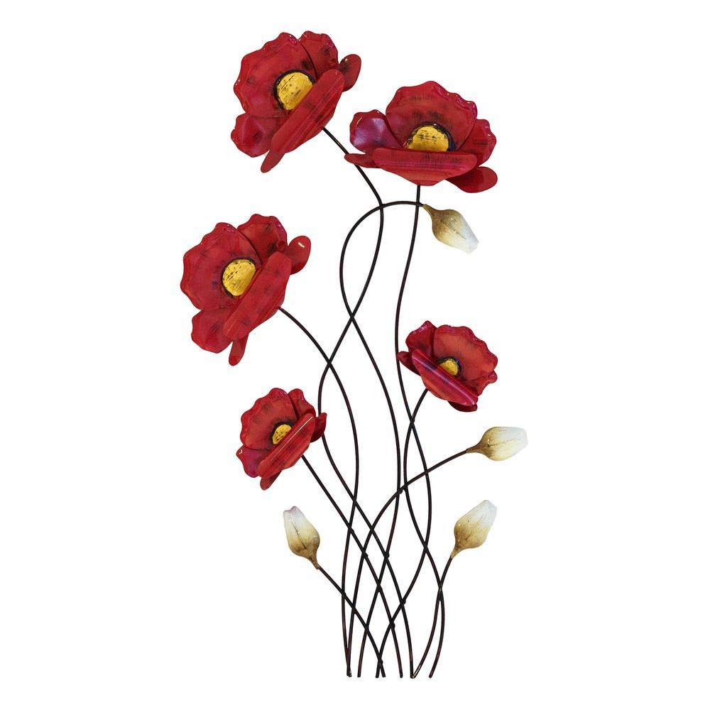 formano 66 cm Rote Mohnblumenzweige Wanddekoration 673473