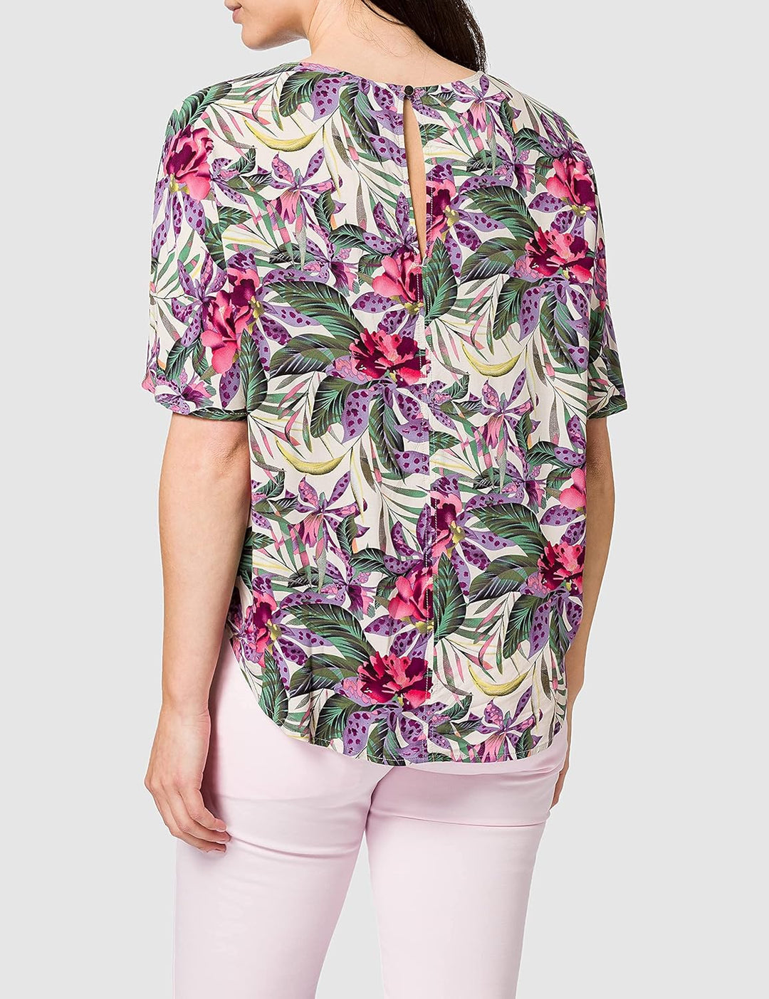 Q/S designed by - s.Oliver Damen 2063093 Bluse 32 Beige Floral Aop, 32 Beige Floral Aop