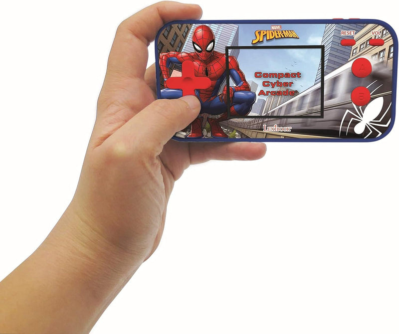 Lexibook JL2367SP Spider-Man Marvel Peter Parker Compact Cyber Arcade Tragbare Spielkonsole, 150 Gam