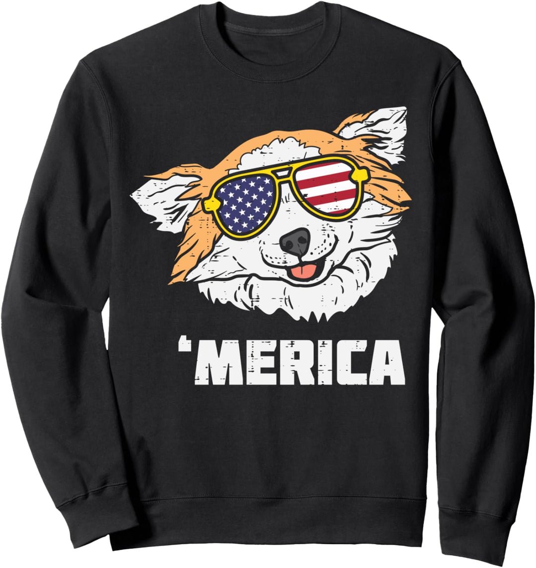 Chihuahua Merica Chiwawa American USA 4th Of July Fourth Dog Sweatshirt