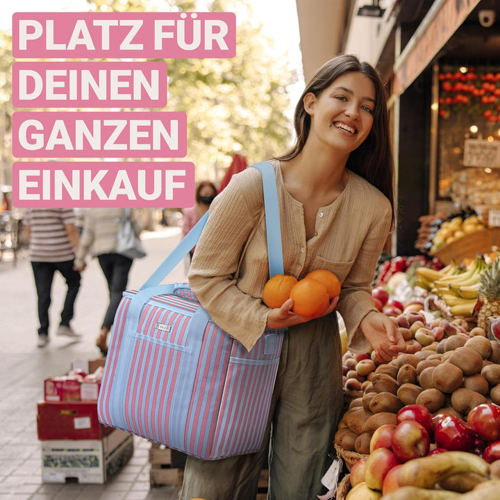HOEL Kühltasche gross 20L &amp; 30L faltbar - Isolierte Thermotasche - Lunchtasche wasserdicht &amp; auslauf