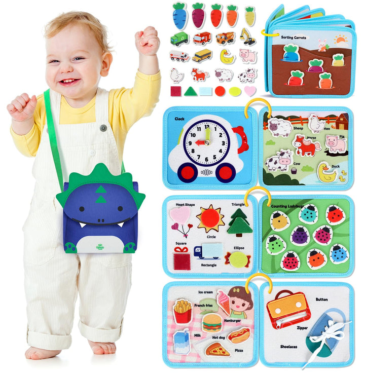 Lehoo Castle Busy Board Montessori Spielzeug ab 1 2 3 Jahre, Activity Board Motorikspielzeug, 12 in