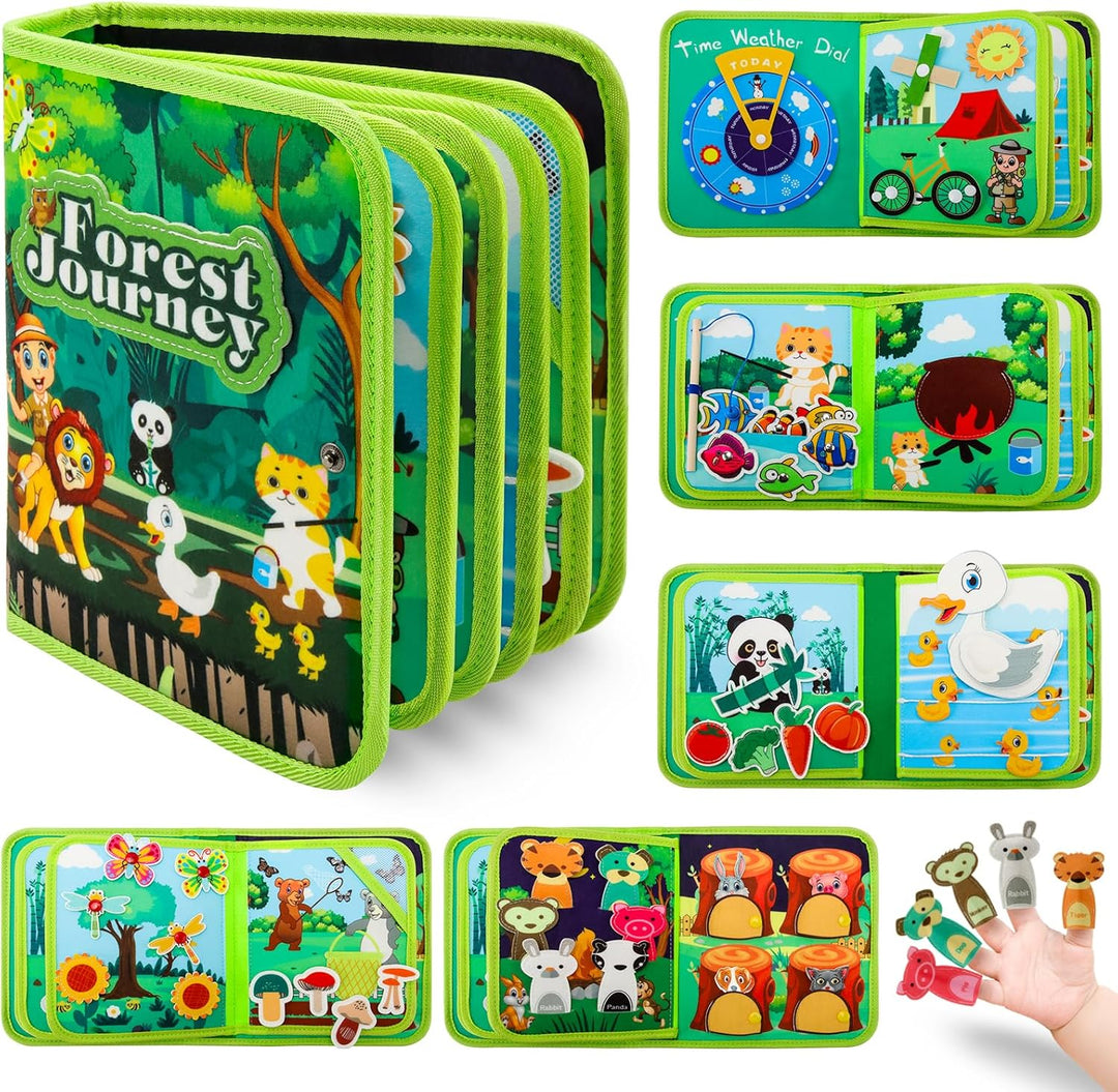KETIEE Montessori Spielzeug ab 1 Jahr, Busy Board Babybücher Weichem Filz Kinderspielzeug Motorikspi