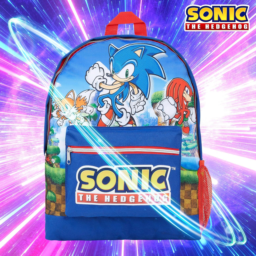 Get Trend Sonic The Hedgehog Rucksack Kinder, Schulrucksack Jungen Mädchen Backpack Unisex Kinderruc
