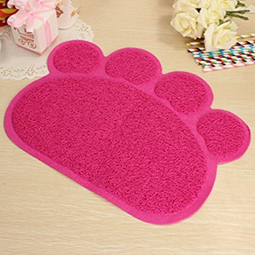 Napfunterlage Hund + Katze Hundenapf Unterlage für Näpfe Katzennapf (pink, 30cm x 36cm) pink 30cm x