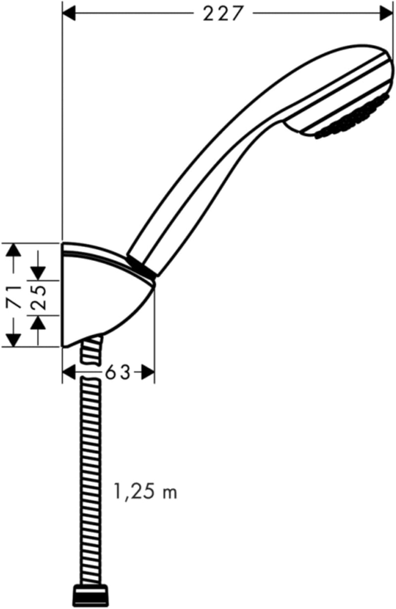 hansgrohe Crometta 85 Duschkopf, inkl. Duschkopfhalterung, Chrom, 1 Strahlart 1 Strahlart Set mit Br