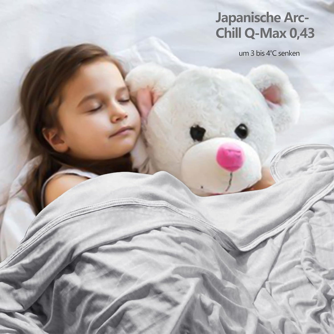 WONGS BEDDING Kühldecke Sommerdecke 2 in 1 doppelseitig mit Japanische Arc-Chill Q-Max 0,43 selbstkü