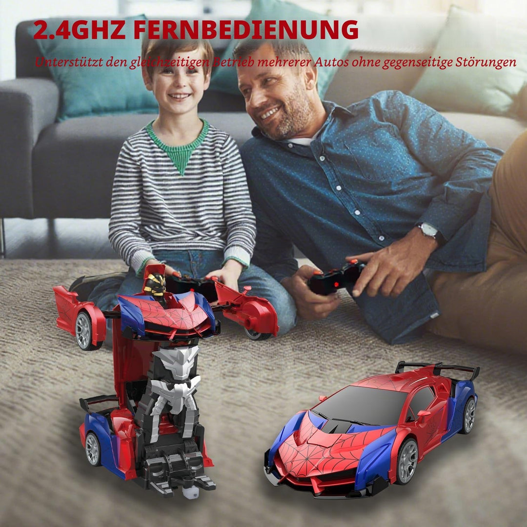 Ferngesteuertes Auto RC Transform Spielzeug ab 4 5 6 7 8 9 Jahre Junge Mädchen, 2.4G 360° Drehung 2