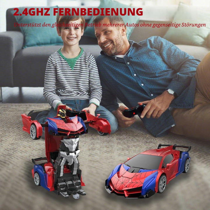Ferngesteuertes Auto RC Transform Spielzeug ab 4 5 6 7 8 9 Jahre Junge Mädchen, 2.4G 360° Drehung 2
