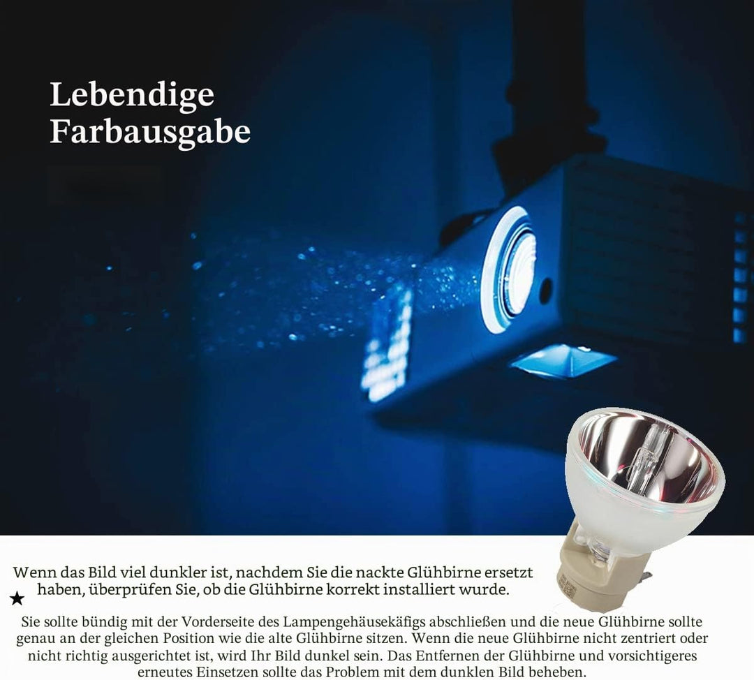 Aimdio Beamer Ersatzlampe für BENQ TH681 MH680 TH680 TH682ST W1070 W1080ST MH630 TH681+ 5J.JAH05.001