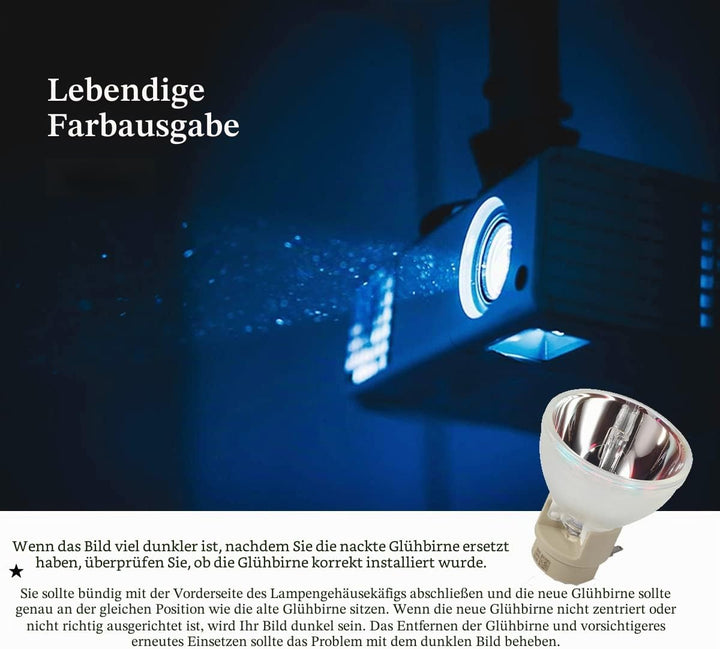 Aimdio Beamer Ersatzlampe für BENQ TH681 MH680 TH680 TH682ST W1070 W1080ST MH630 TH681+ 5J.JAH05.001