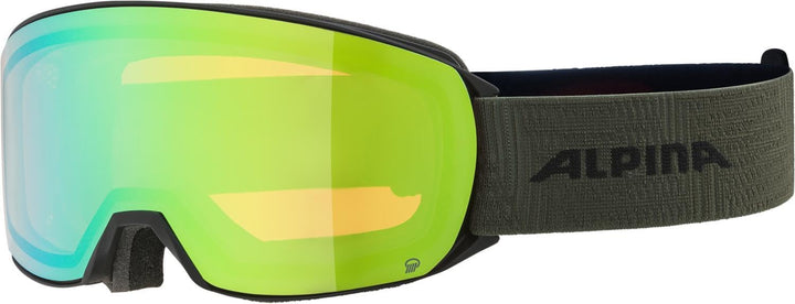 ALPINA Nakiska Q-LITE Skibrille – Verspiegelte OTG Schneebrille für Erwachsene mit Anti-Beschlag-Tec
