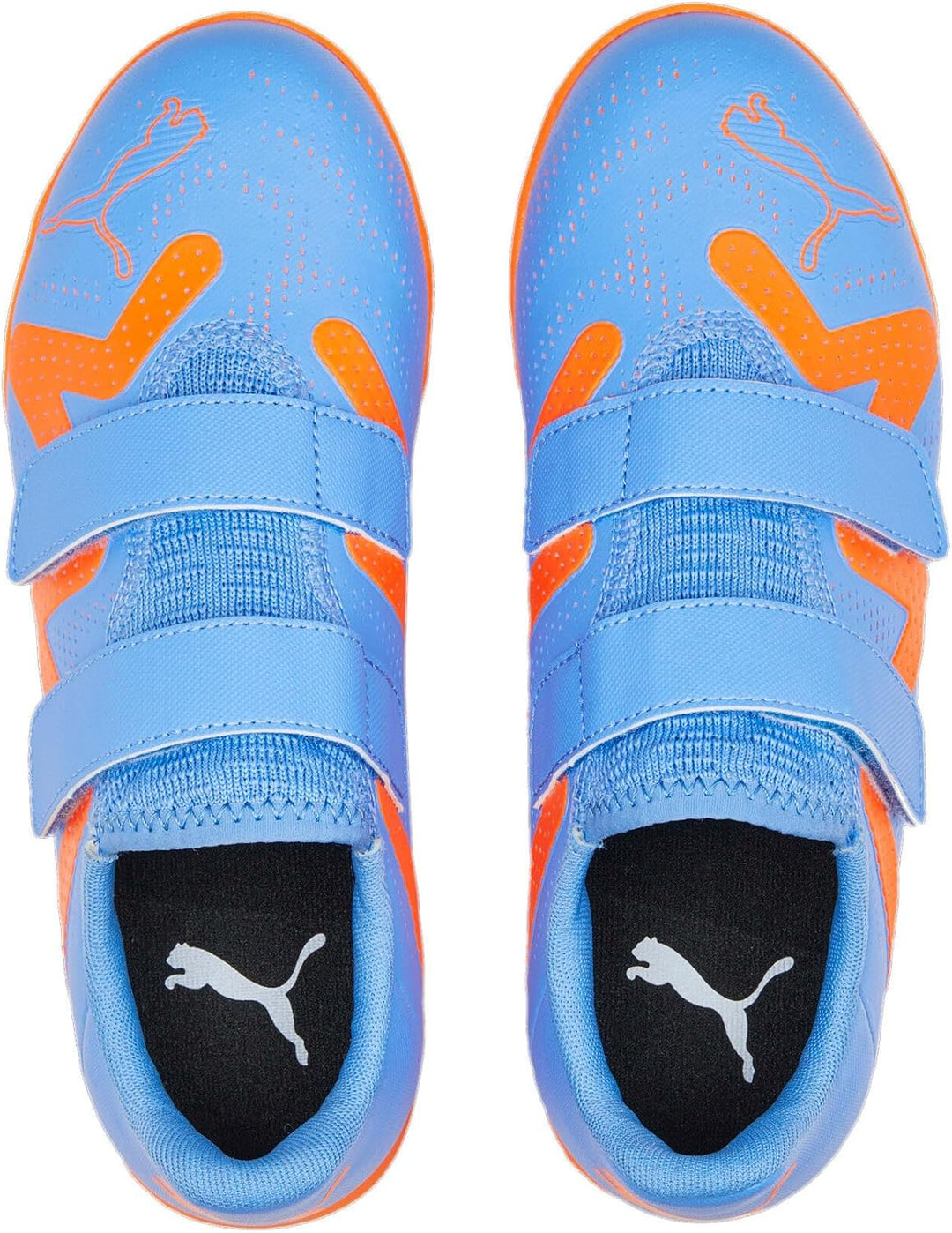 PUMA Unisex Future Play Tt V Jr Fussballschuh 38.5 EU Blue Glimmer Puma White Ultra Orange, 38.5 EU
