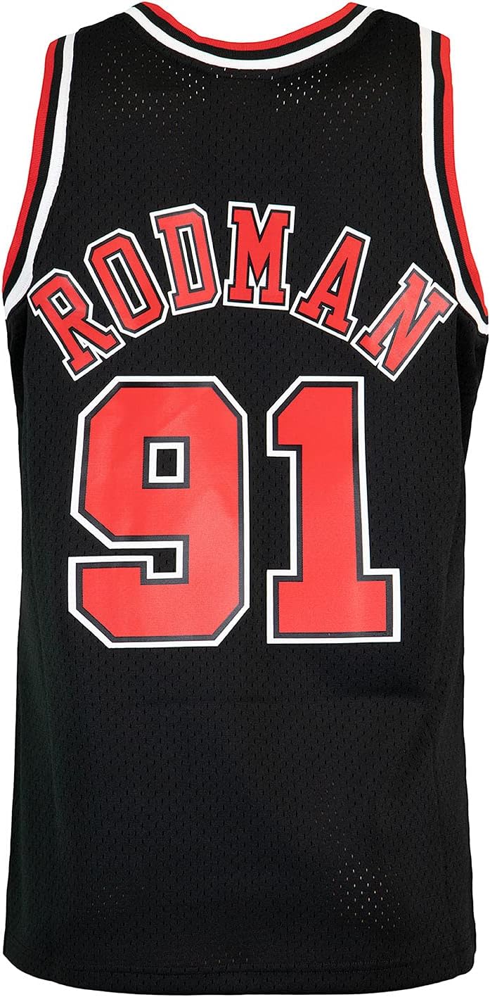 Mitchell & Ness Swingman Dennis Rodman Chicago Bulls 97/98 Trikot M Schwarz, M Schwarz