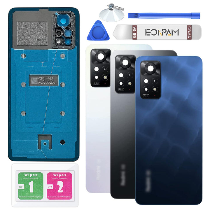 Eonpam Akkudeckel für Xiaomi Redmi Note 11 Pro 5G Rückseite Glas Original Backcover Back Glas Ersatz