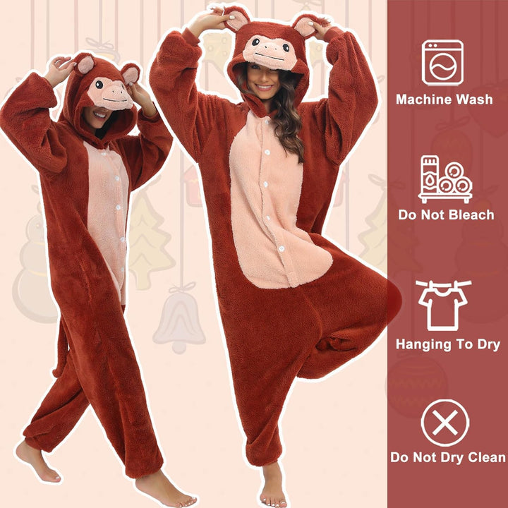 LATH.PIN Pyjamas Jumpsuit Panda Unisex Erwachsene Tier Onesie Cosplay Halloween Karneval Kostüme Dam