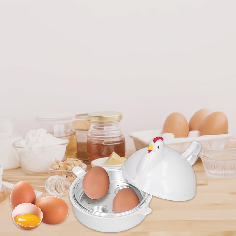 Lwuey Mikrowellen Eierkocher, Micro Eierkocher Für 4 Eier Kunststoff Aluminium Huhn Hausgebrauch Ges