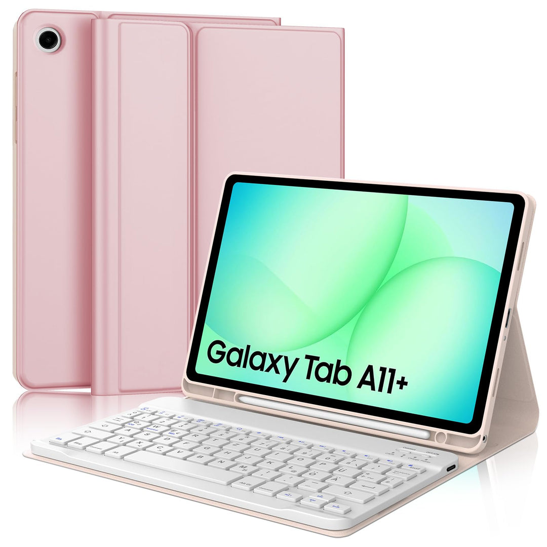 IVEOPPE Tastatur Hülle für Samsung Galaxy Tab ?11 Plus 11 Zoll 2025, [QWERTZ Deutsches], Bluetooth A
