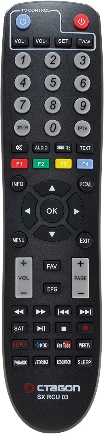 Octagon Original Fernbedienung RCU 03 für SX888 V2 4K - Remote Control - lernbar für Ihr TV - passen