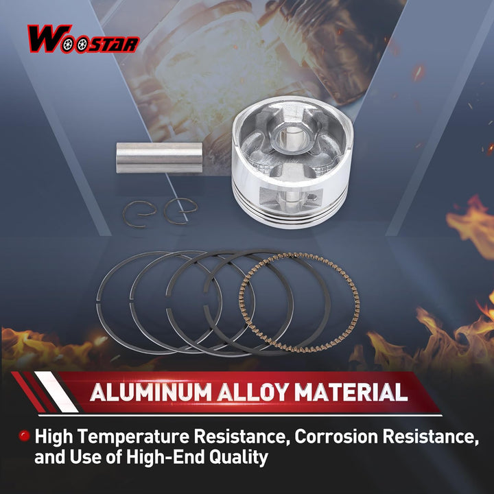 WOOSTAR 57.4mm Kolbenring Ersatz für GY6 150ccm 157QMJ Motor Sunl Chinesisch ATV Quad Go Kart Moped