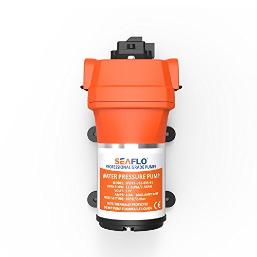 LIGHTEU®, Seaflo 12 V DC 3,3 GPM 35 PSI 41-Serie (kurz) Membran Wasserdruckpumpe für Marine, Boot, W