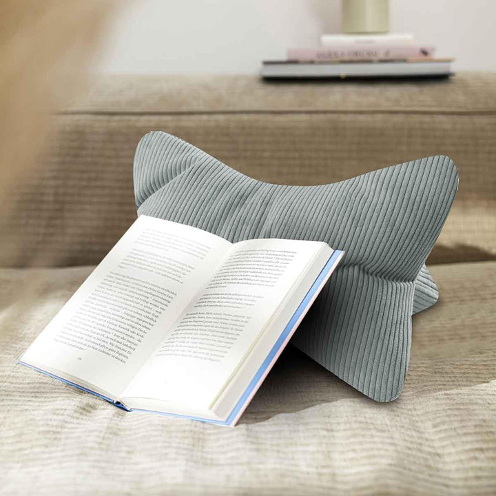 MAGMA Leseknochen INGA 2er Set, Cord Look,Farbe Mint, 42cm x 22cm, ergonomische Form für Nacken- ode