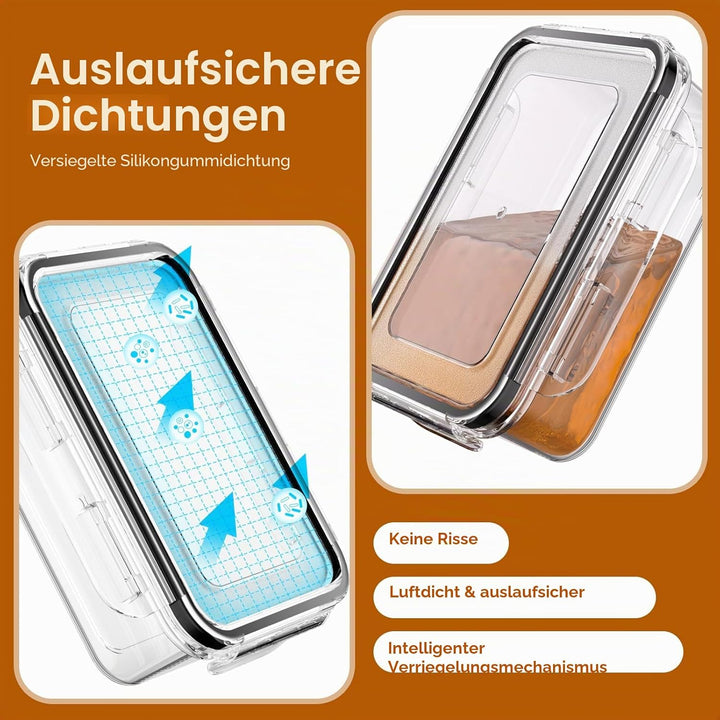 Frischhaltedosen mit Deckel, 40 Teile Vorratsdosen Set (20 Behälter & 20 Deckel),Meal Prep Boxen, Au