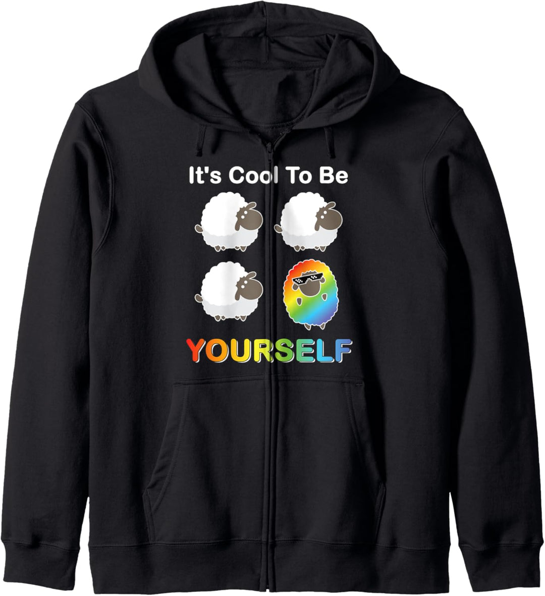 Gay Pride Regenbogen LGBTQ-Identität Inklusive Selbst sein Kapuzenjacke