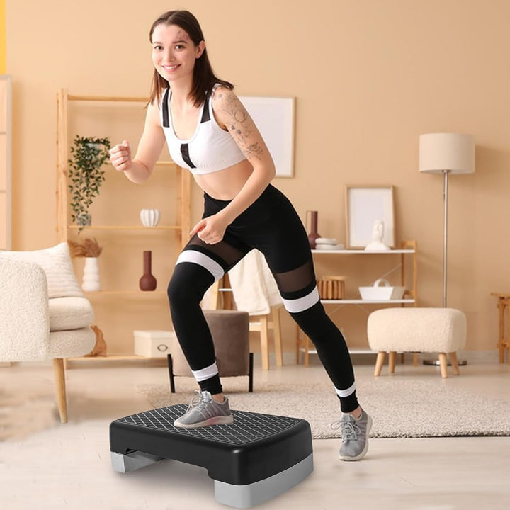 Fitness Stepper Für Zuhause, Aerobic Steppbrett 45 Cm, Grosse Hebeplattform Mit Rutschfestem, Spezie