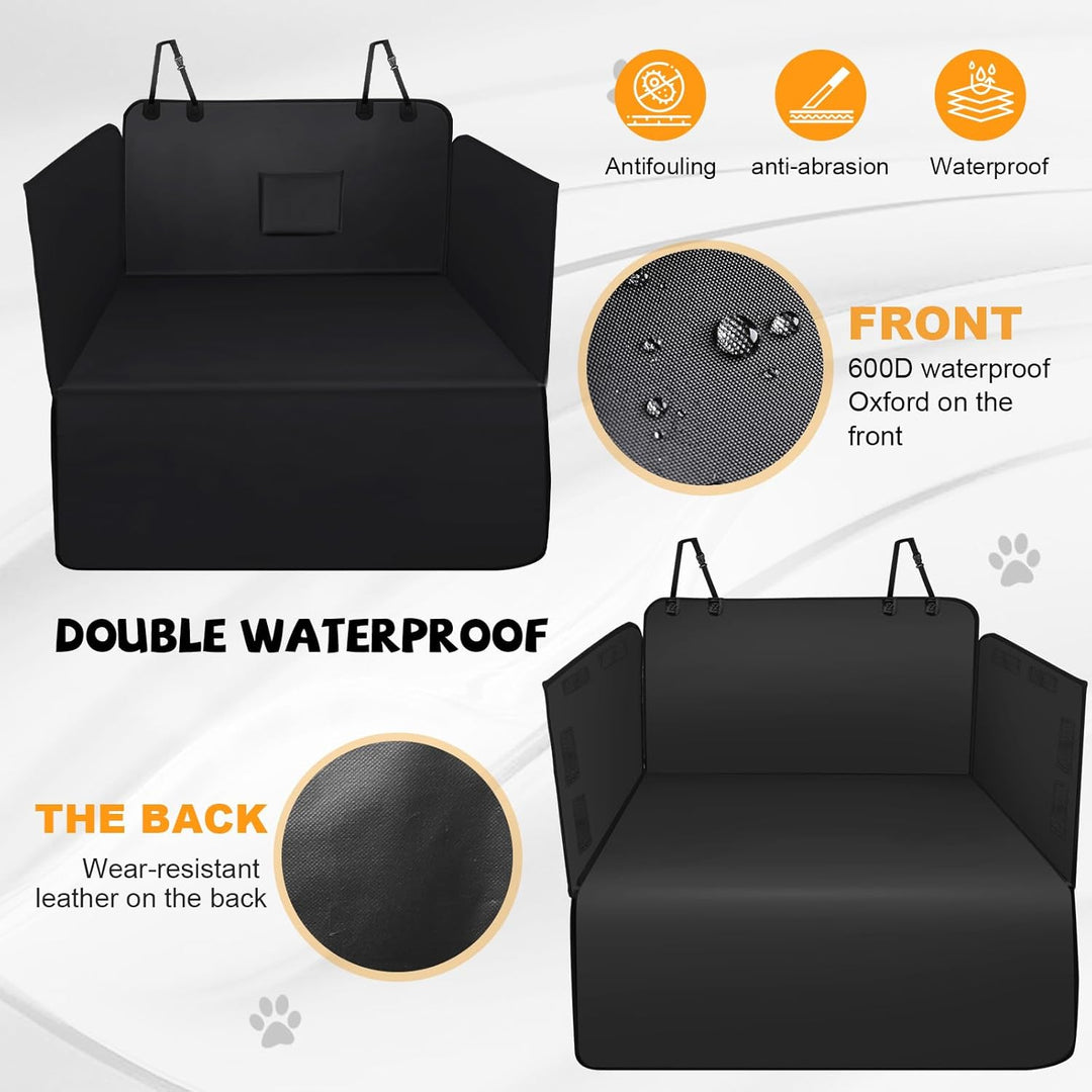 Kofferraumschutz Hund mit Seitenschutz & Ladekantenschutz - Universal Kofferraummatte wasserdicht &