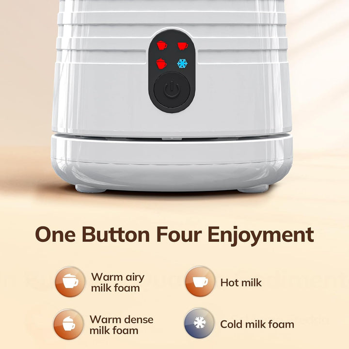 morpilot Milchaufschäumer Elektrisch 4-in-1, Milchschäumer für Heisser und Kalter Milchschaum Automa