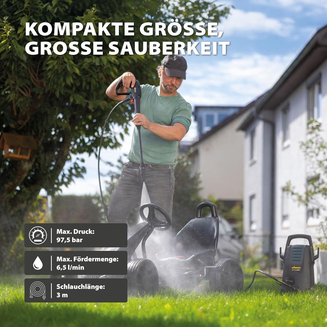 WAGNER AQUASTORM COMPACT - Kompakter Hochdruckreiniger für eine mühelose Reinigung: Mobil, handlich