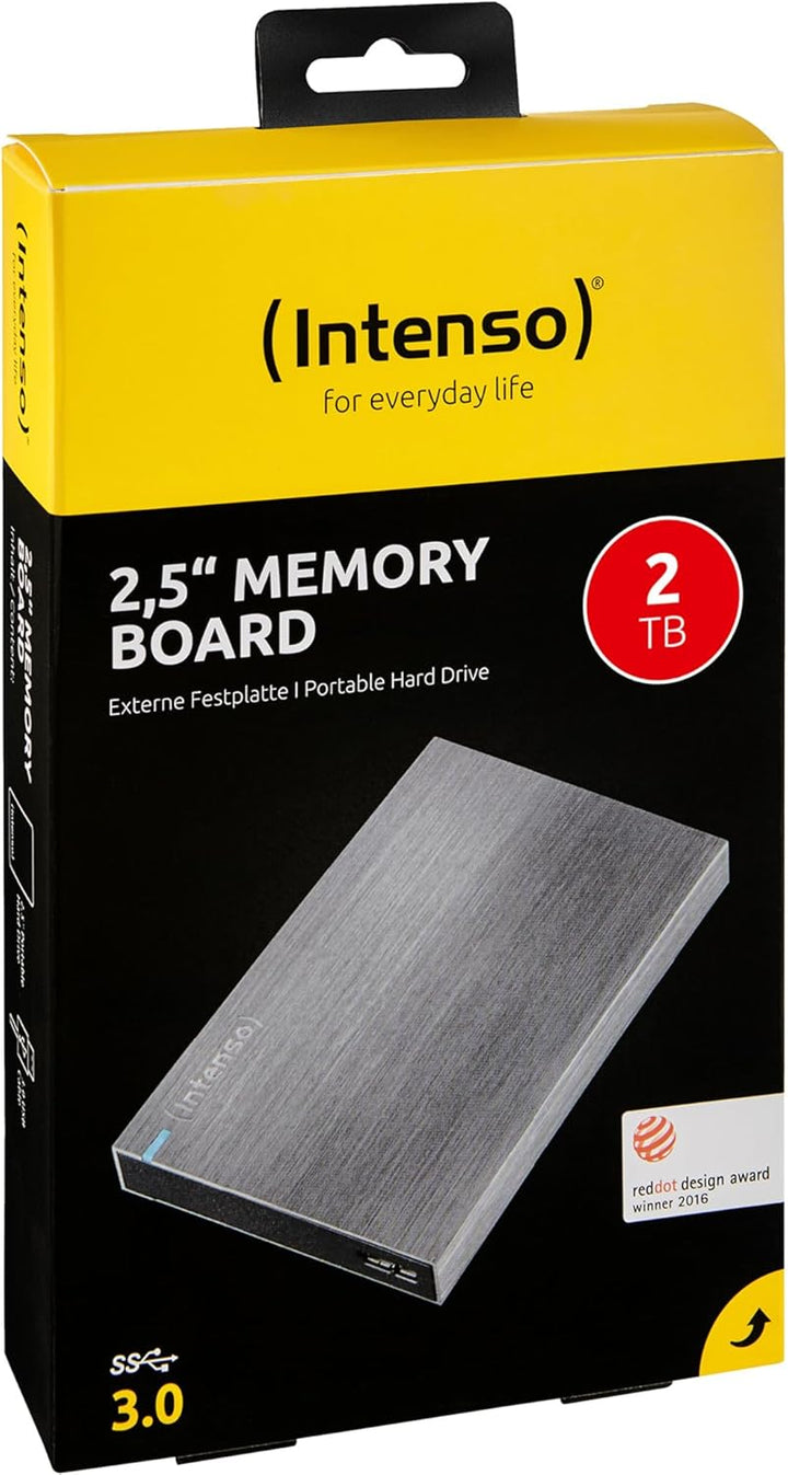 Intenso 6028680 Memory Board Portable Hard Drive 2TB, tragbare Externe Festplatte 2TB - 2,5 Zoll, 54