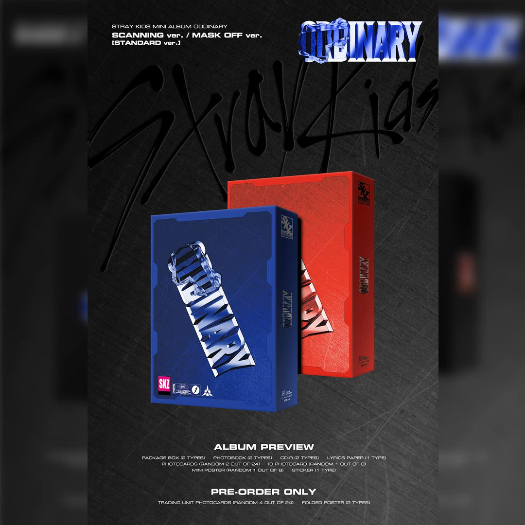 STRAY KIDS - Mini Album [ODDINARY] (SCANNING Ver.) Package Box + Photobook + CD-R + Lyrics Paper + P