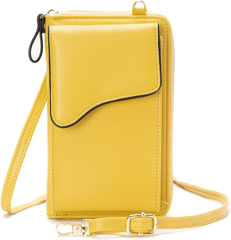 FANDARE Crossbody Tasche Damen Handy Umhängetasche Handytasche zum Umhängen Schultertasche PU Leder