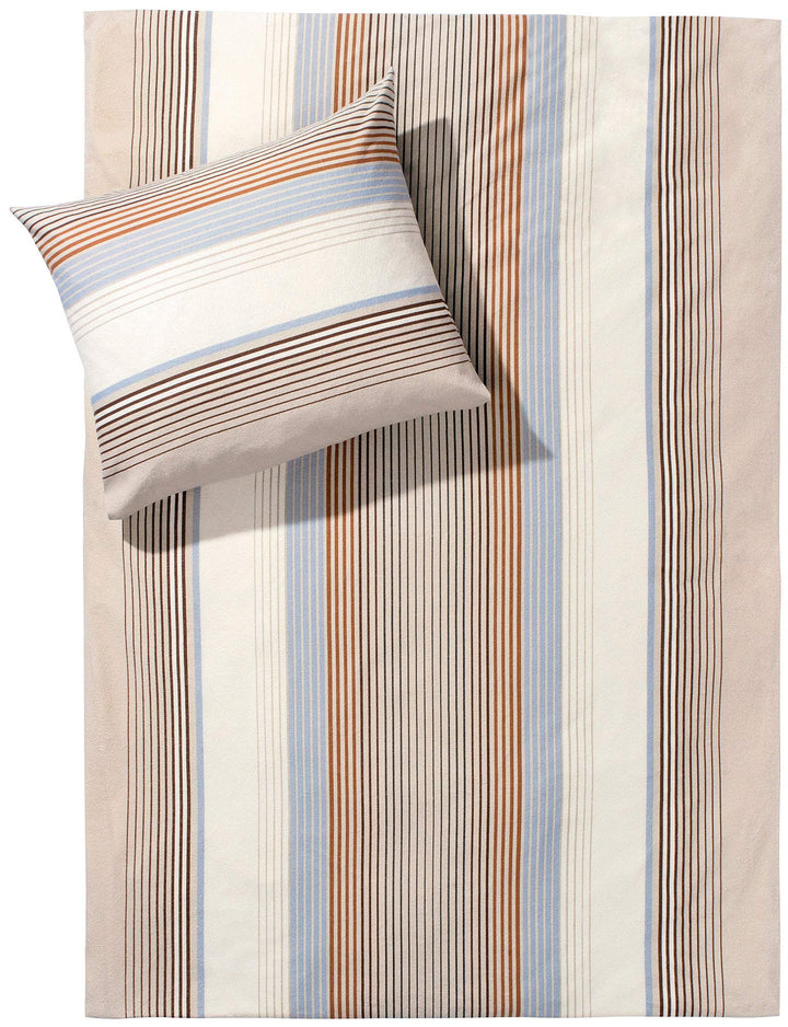 Dyckhoff 3088272200 Kira Weichfrottierbettwäsche RV 155/220cm und 80/80 cm Kissen, beige 155 cm x 22