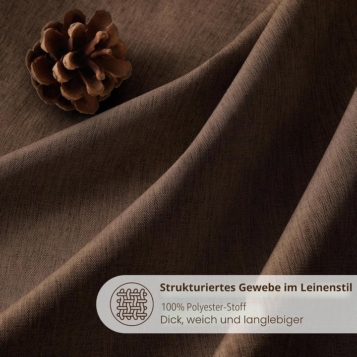 Duschvorhang Leinen mit Metall Duschvorhangringe Stoff Textil Badewannenvorhang Anti Schimmel Bad Vo