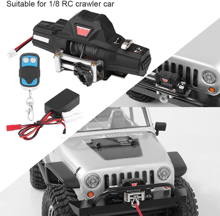 Dilwe RC Auto Winch dual motorwinde Massstab 1/8 RC Modellauto Crawler Car Zweimotorige Winsch mit F