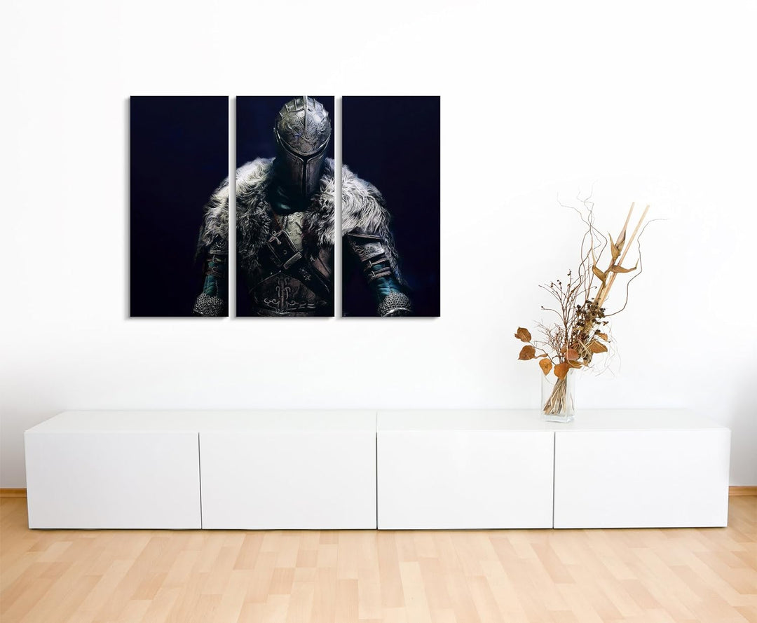 Leinwandbild 3 teilig Dark_Souls_II_3x90x40cm (Gesamt 120x90cm) _Ausführung schöner Kunstdruck auf e