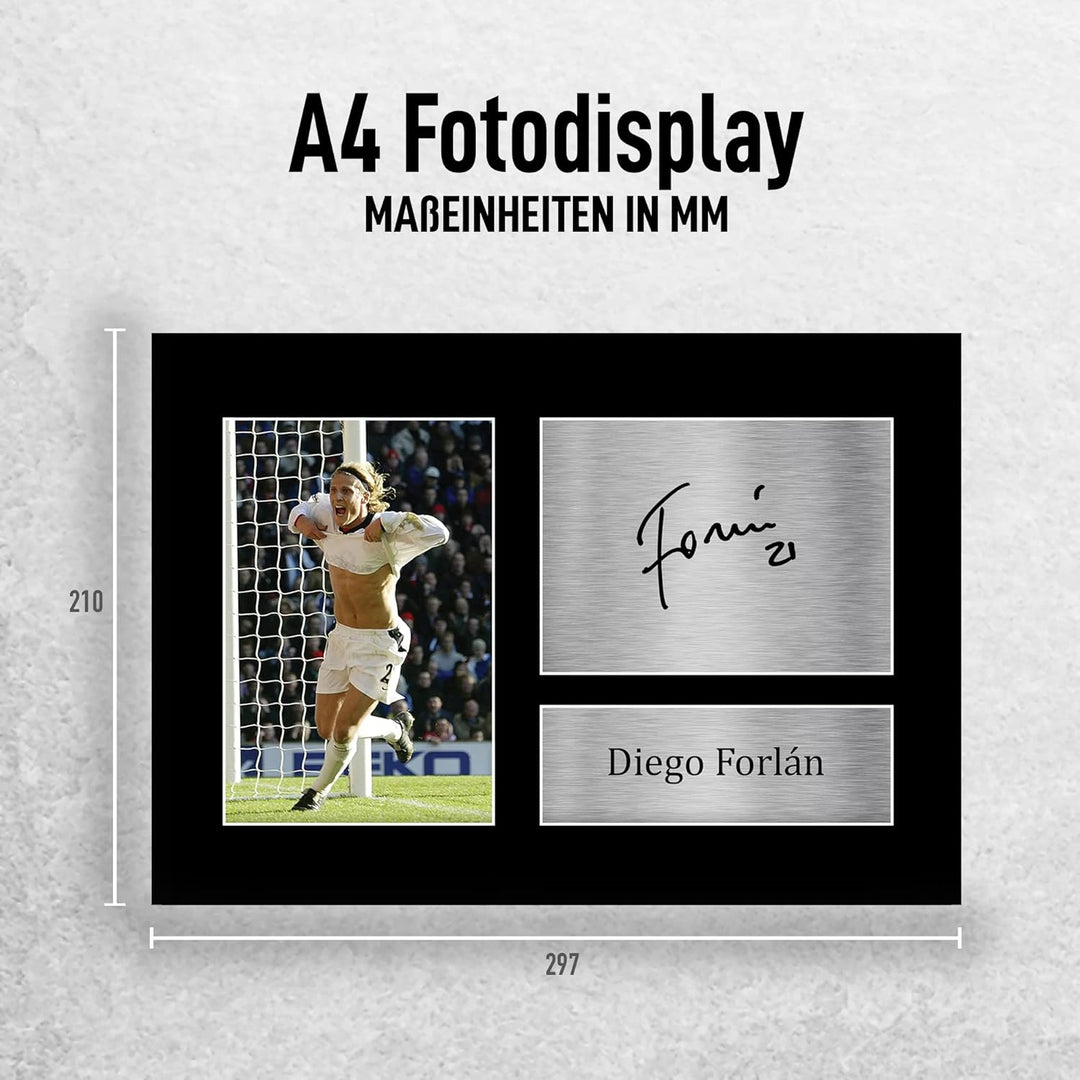 HWC Trading A4 Diego Forlan – gedrucktes Autogramm für Fussballfans und Fans