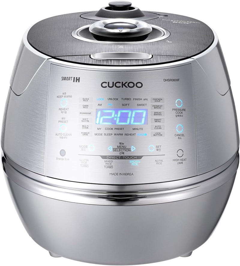 CUCKOO CRP-DHSR0609F Reiskocher Silber mit Display, 1090 W