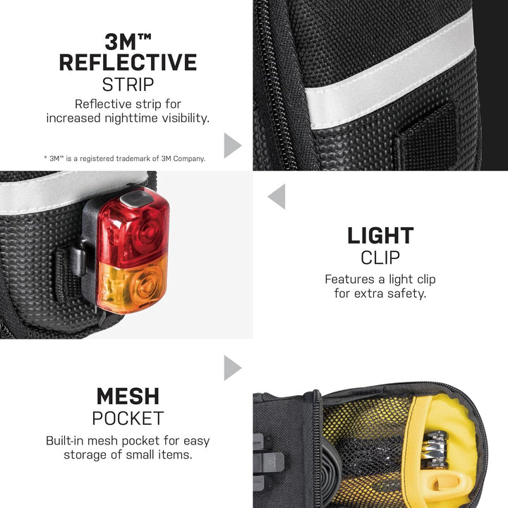 TOPEAK Satteltasche mit Fixer F25 Aero Wedge Pack 17x8x12 cm, 0.66 L Schwarz, 17x8x12 cm, 0.66 L Sch