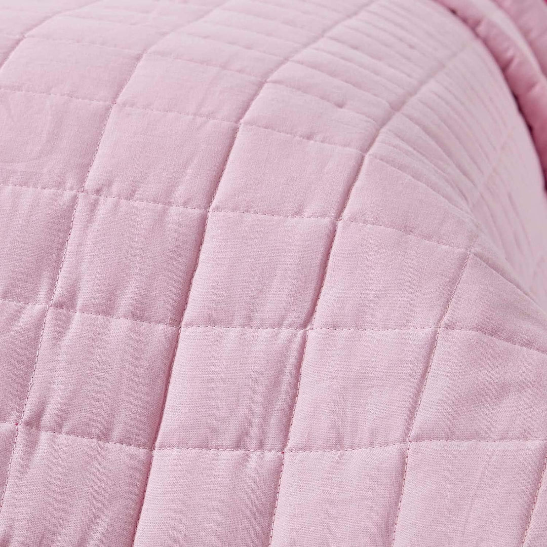 Homescapes Gesteppte Tagesdecke, pink/rosa, Bettüberwurf aus 100% Baumwolle, Wendetagesdecke, 200 x